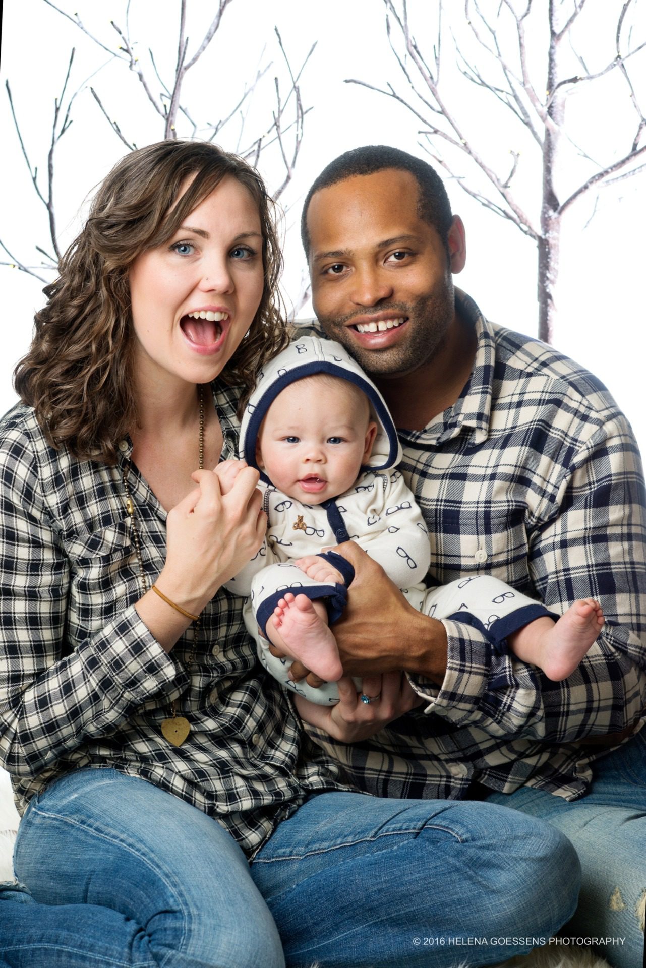 interracial couple with baby