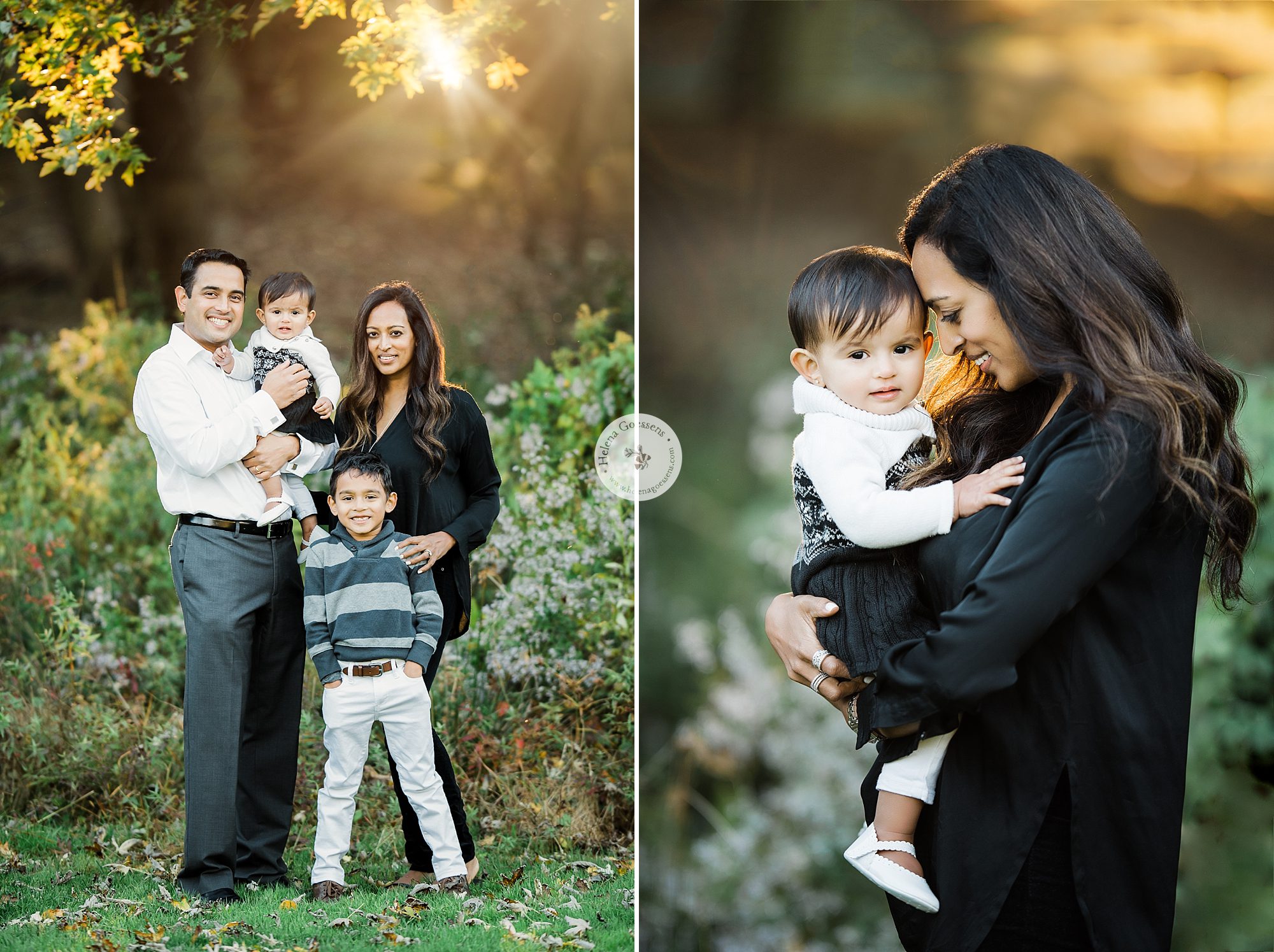 family portraits in fall at Larz Anderson Park by Helena Goessens 