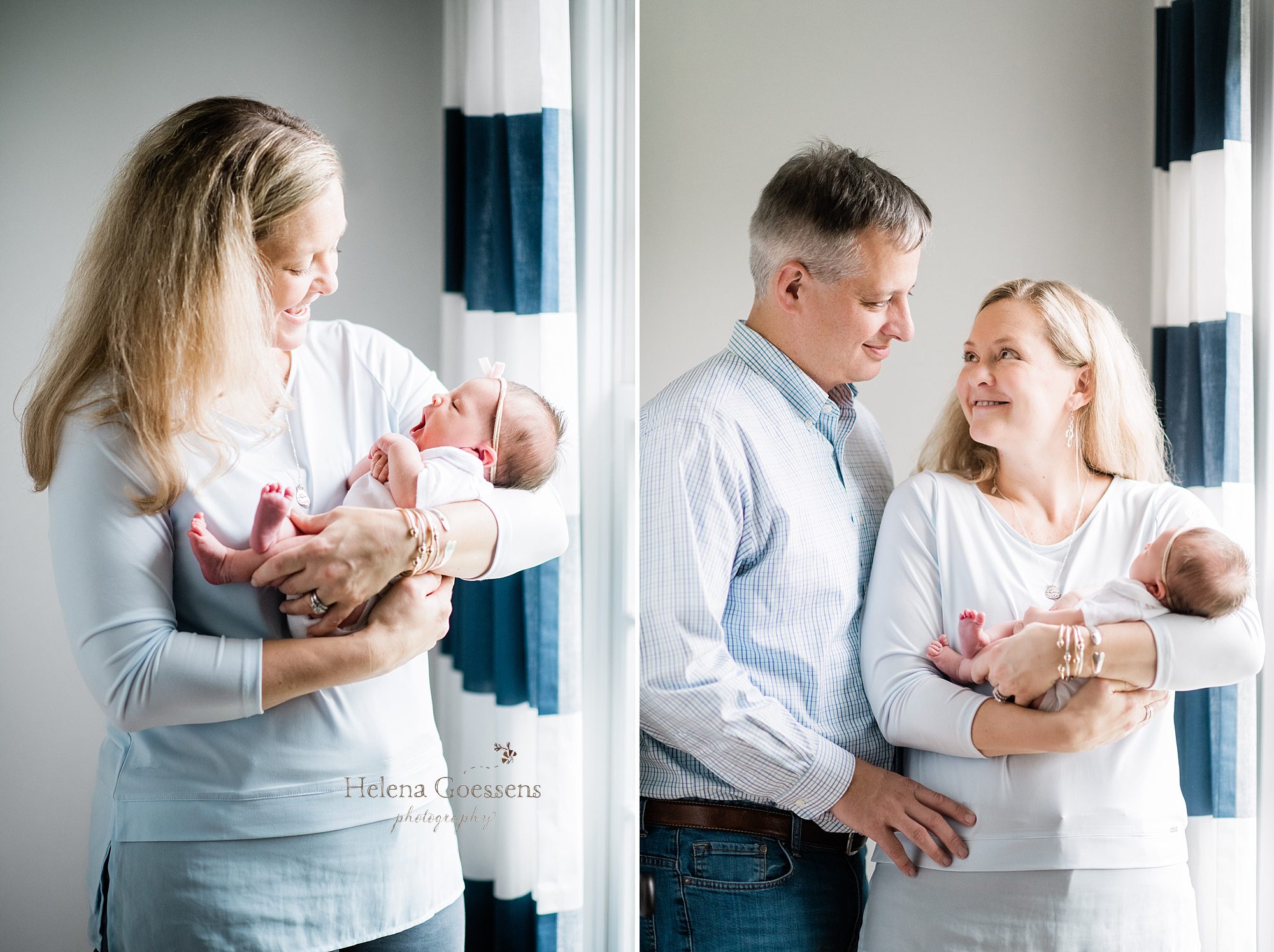 new parents with baby photographed by Helena Goessens Photography