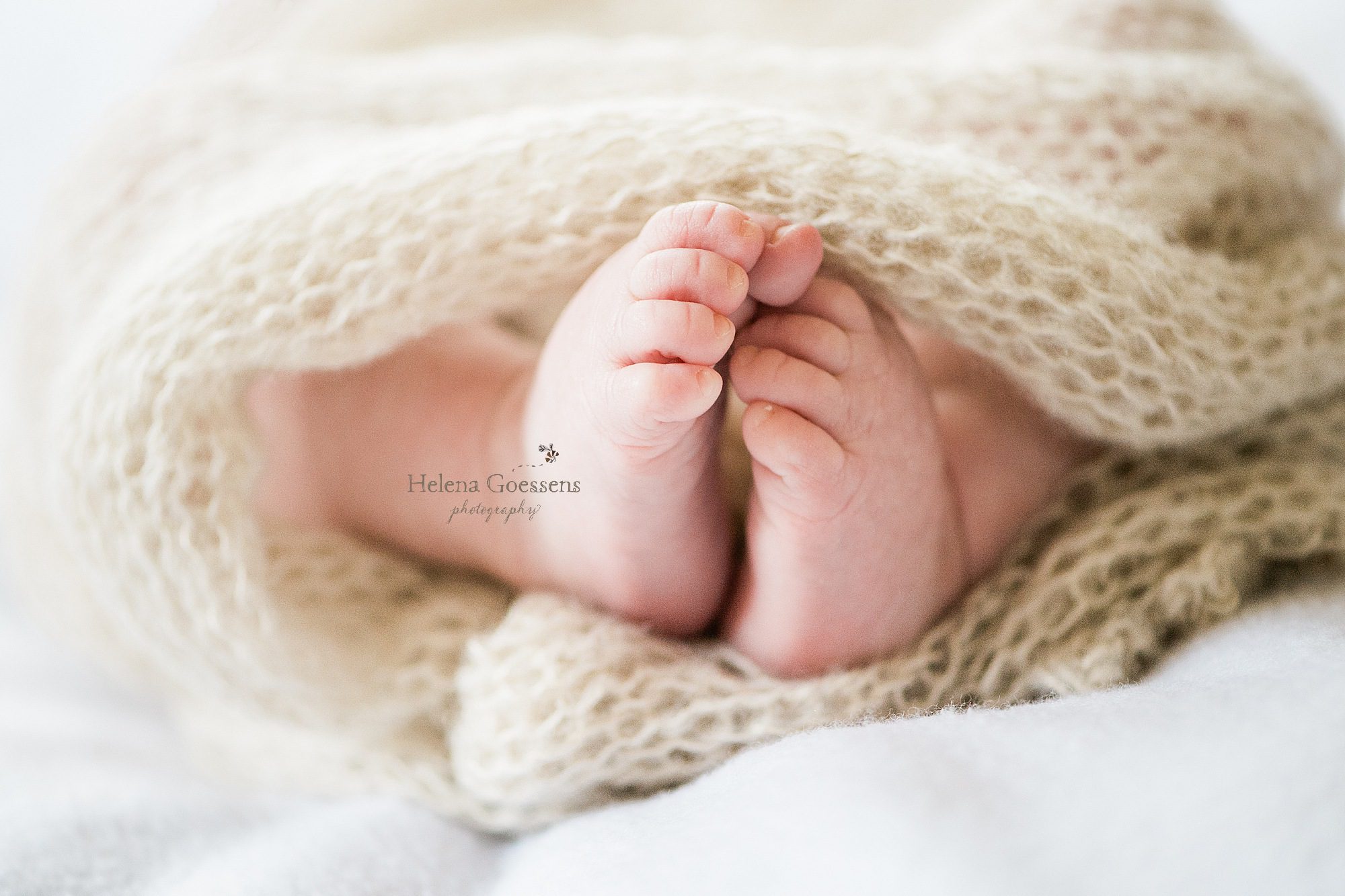 tiny baby feet during lifestyle newborn session in Weston MA with Helena Goessens Photography