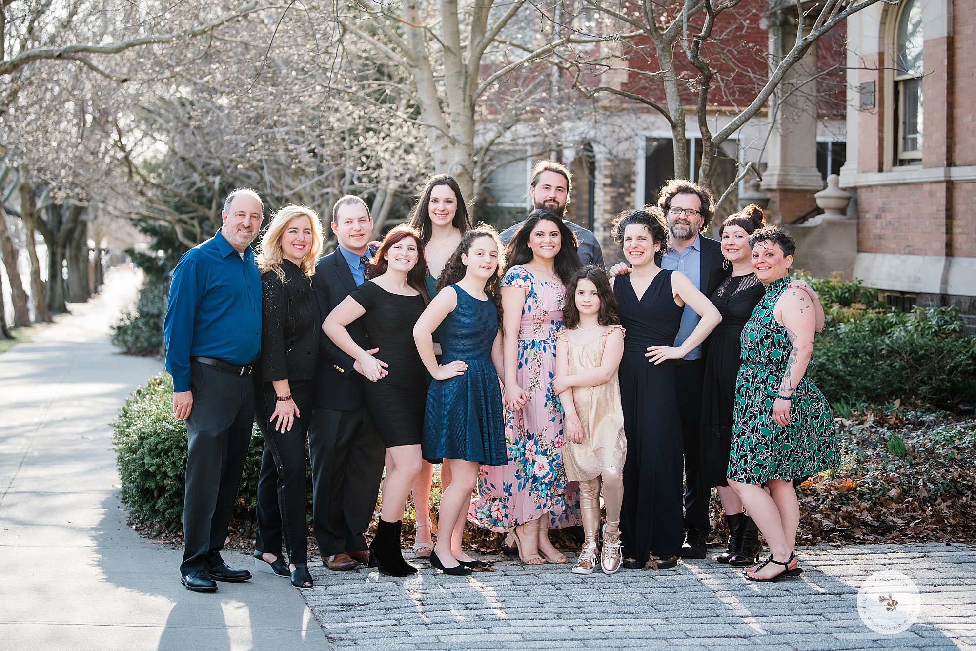 family portrait at Bat Mitzvah by Helena Goessens Photography