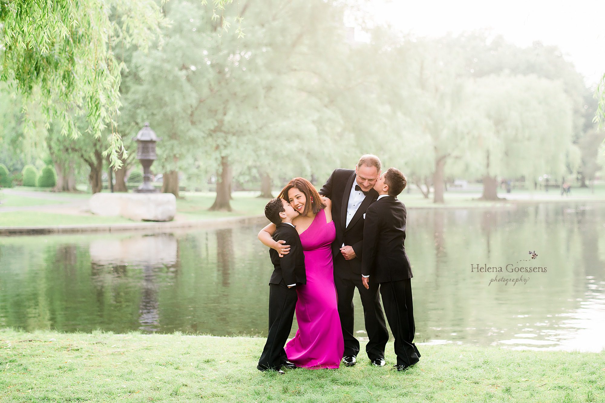fun family portraits in formalwear with Helena Goessens Photography