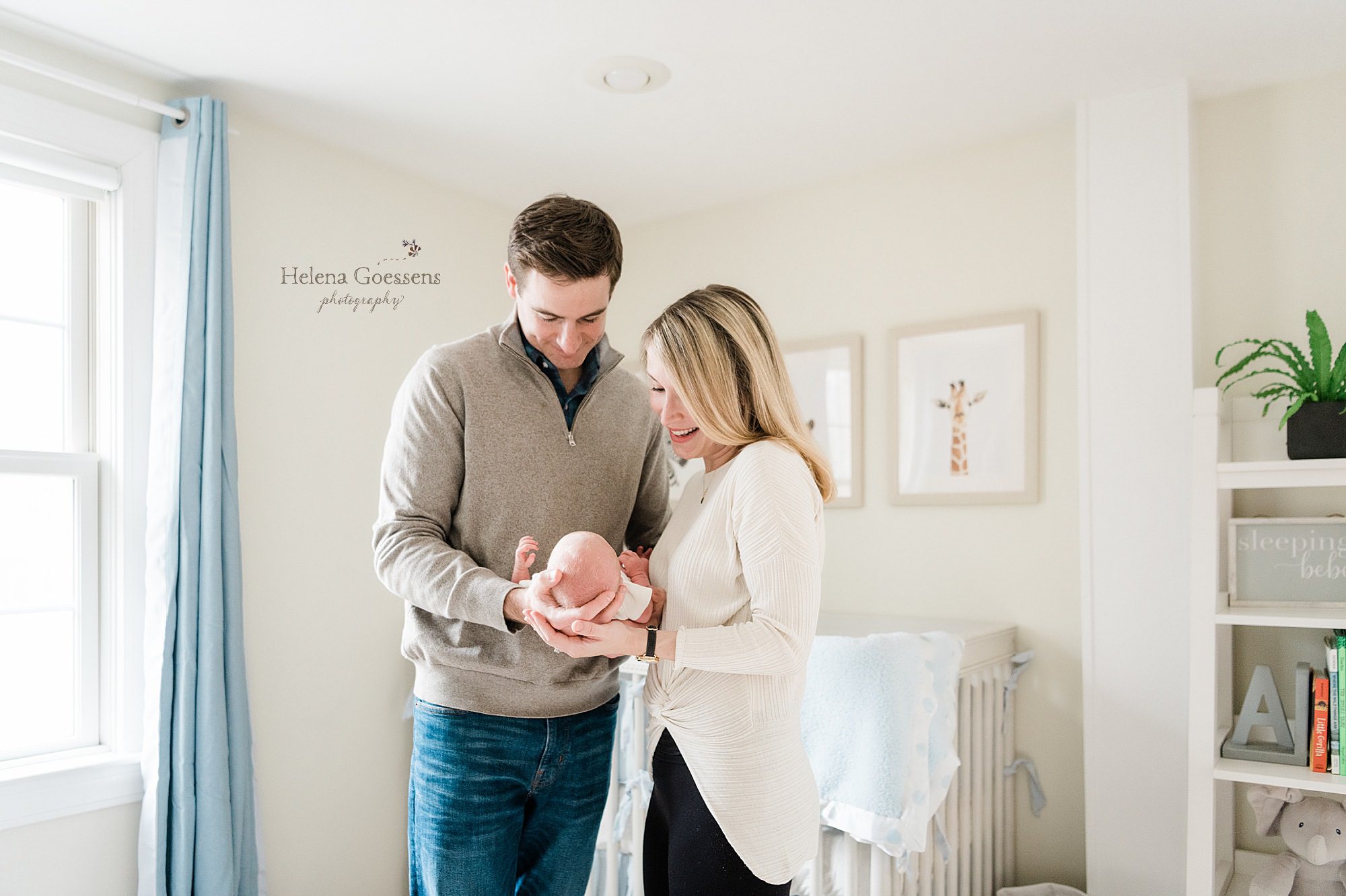 in home Boston newborn session by Helena Goessens Photography