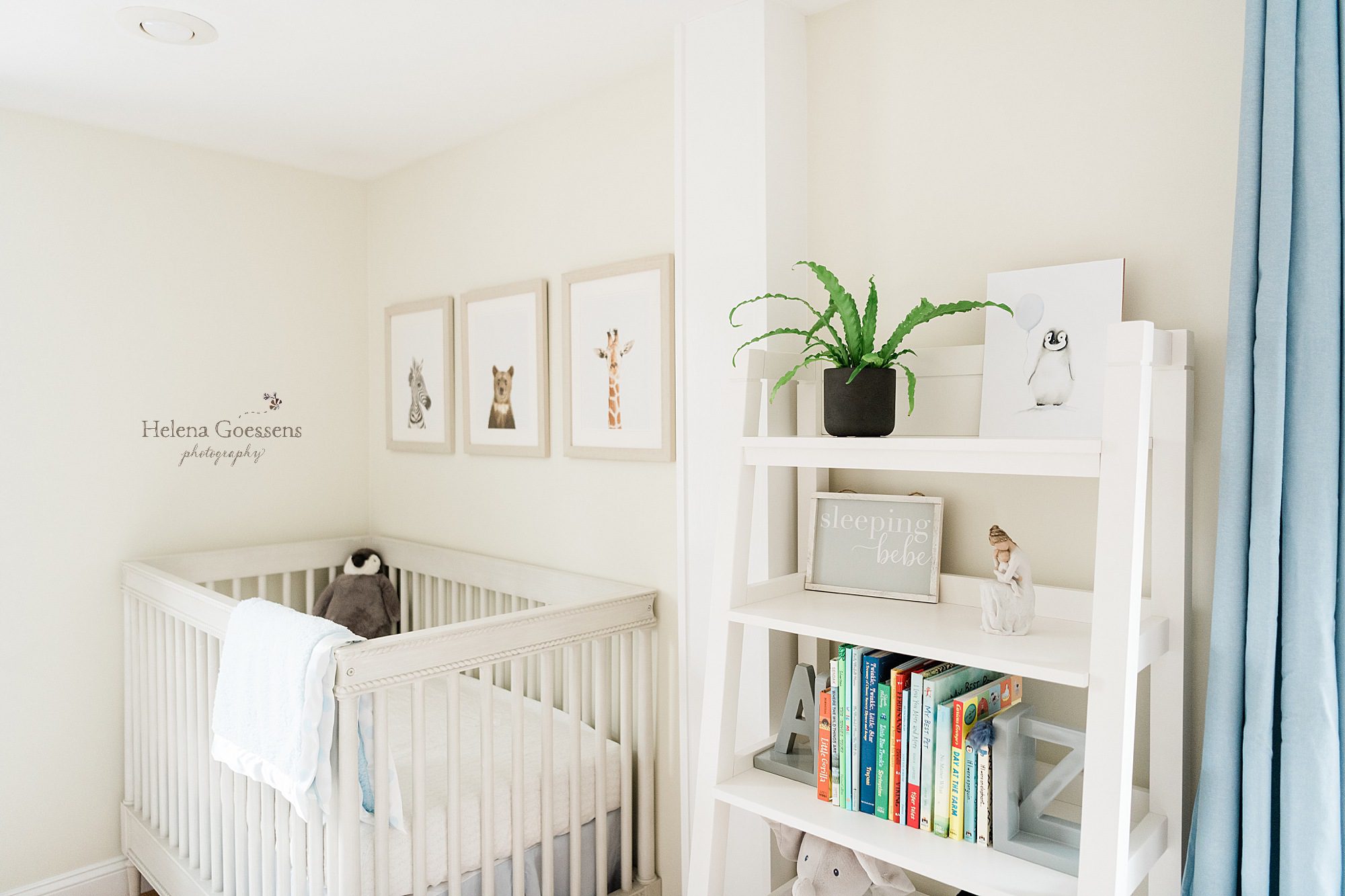 animal inspired nursery in Boston photographed by Helena Goessens Photography