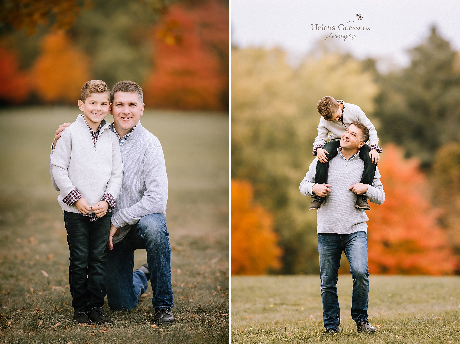 Helena Goessens Photography captures father and son during family photos in Brookline MA