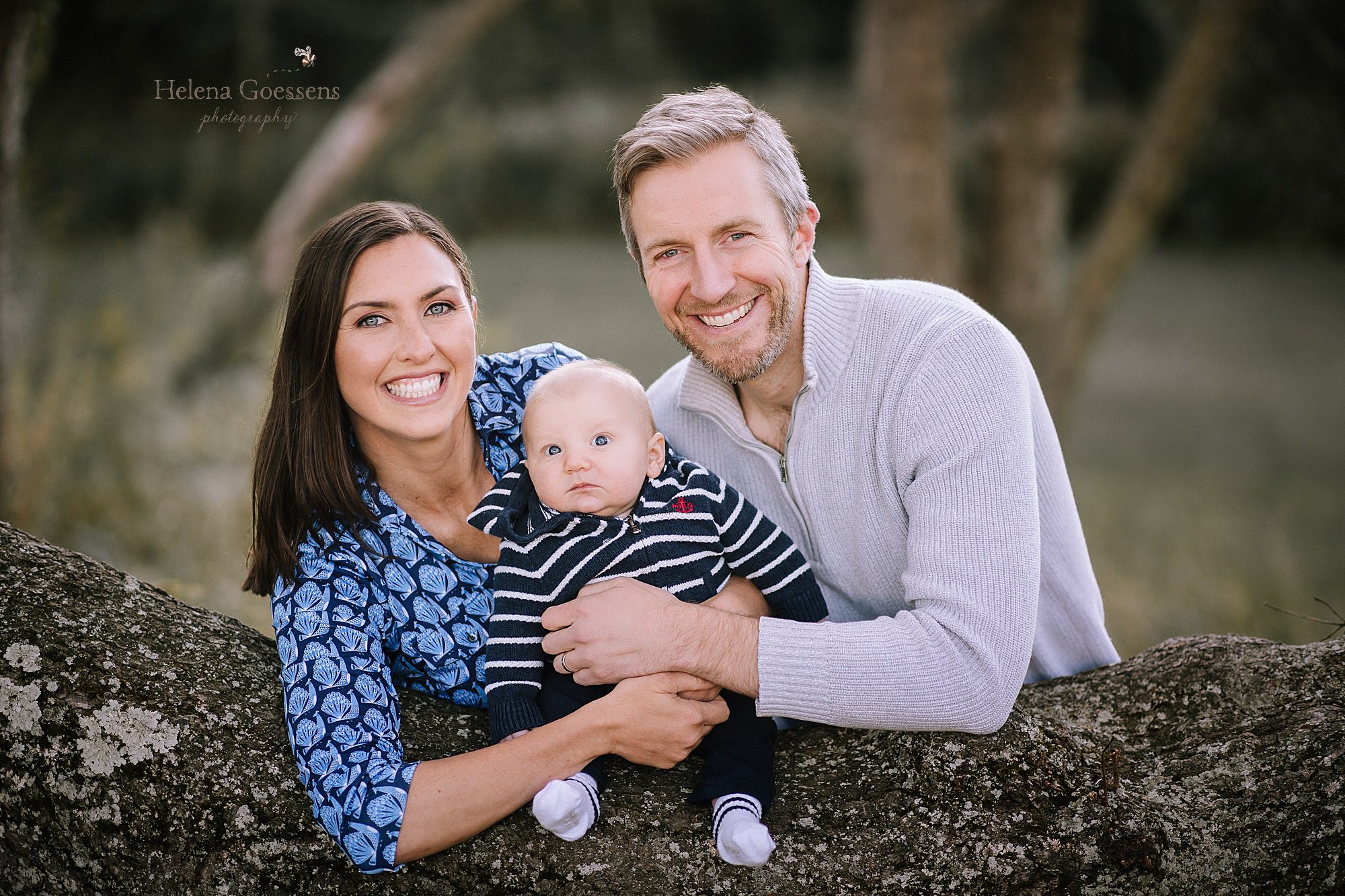 young family pose with new son photographed by Helena Goessens Photography