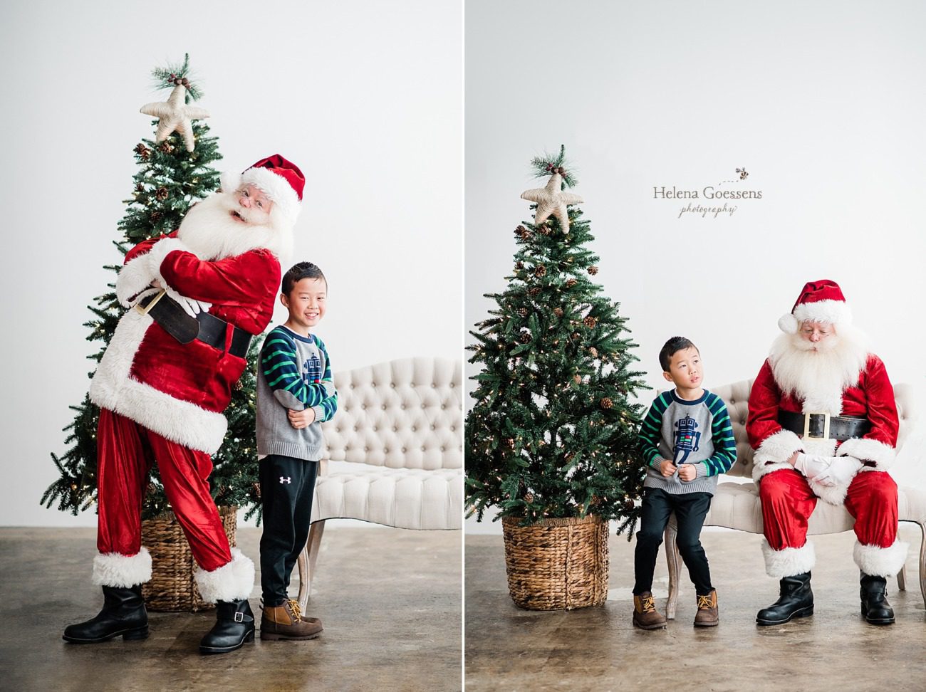 Santa Claus mini session photographed by Helena Goessens Photography