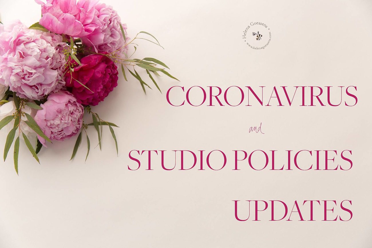 Coronavirus and Studio Policy Updates for Helena Goessens Photography