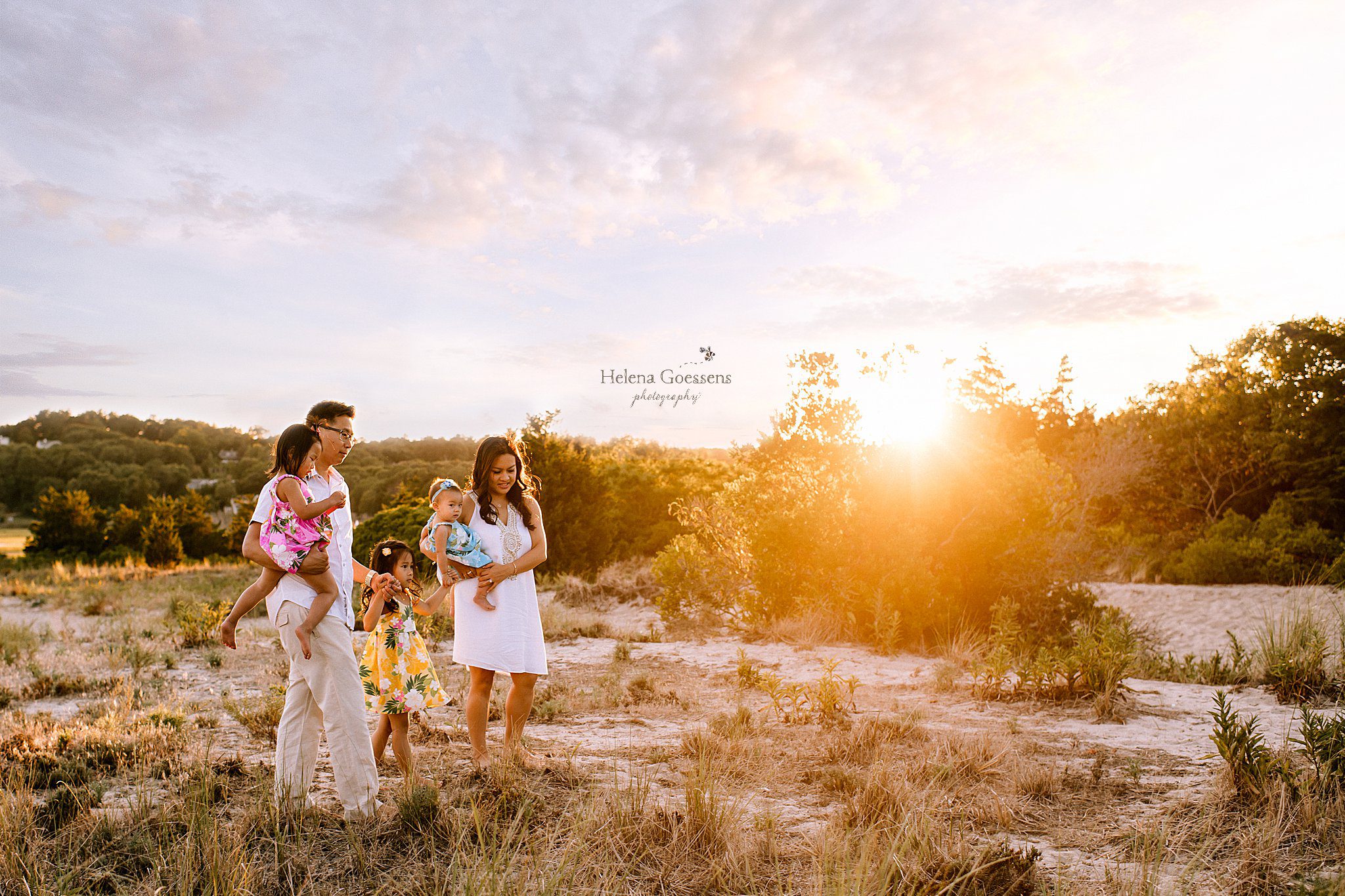 sunset Rexhame Beach Family Portraits with Helena Goessens Photography