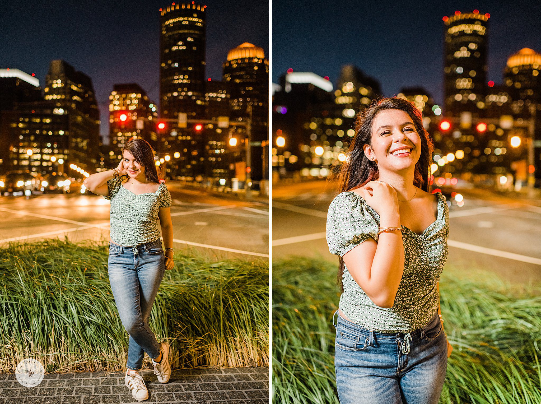 teenager poses on Boston street with Helena Goessens Photography
