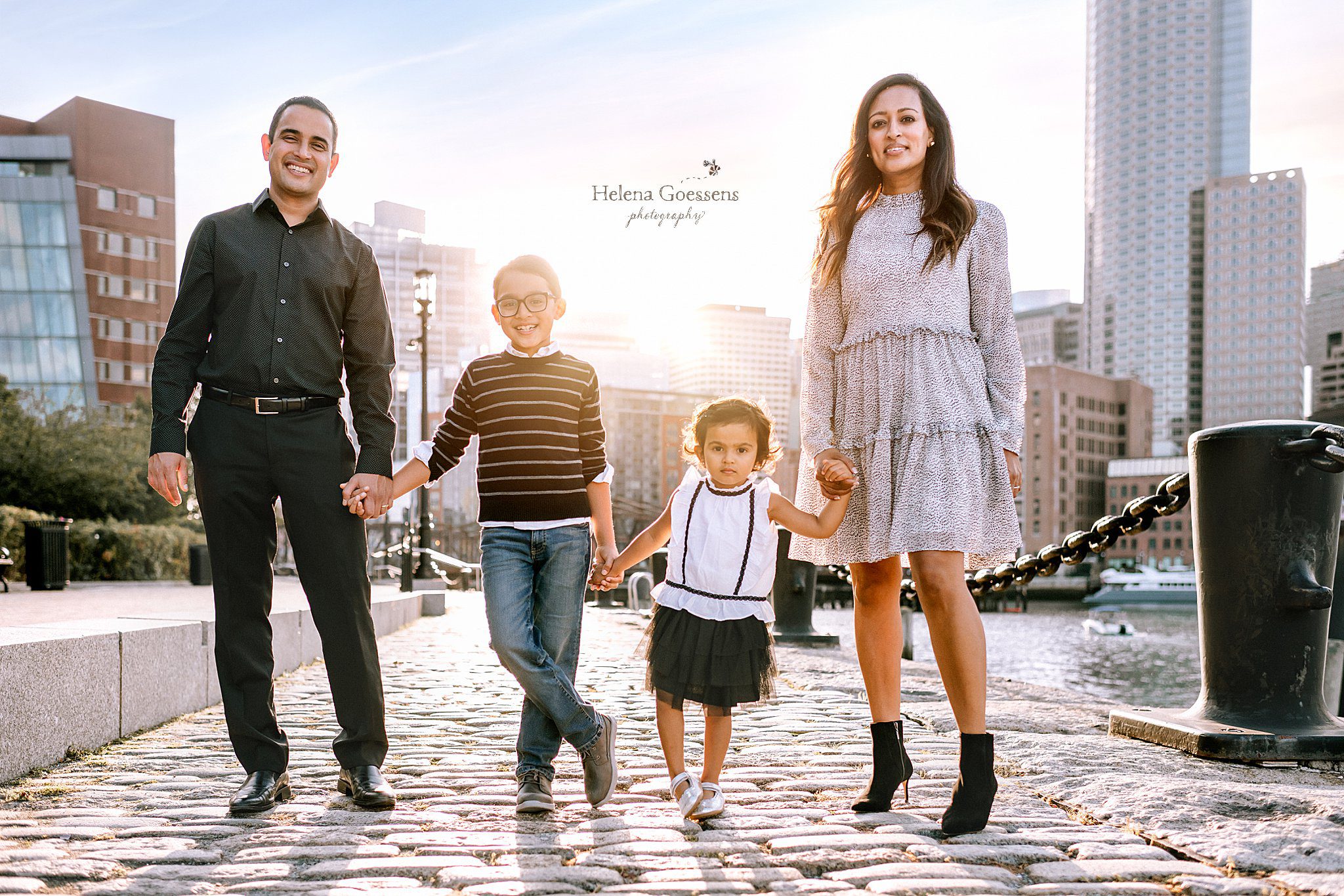 sunset Fan Pier Park family portraits with Helena Goessens Photography
