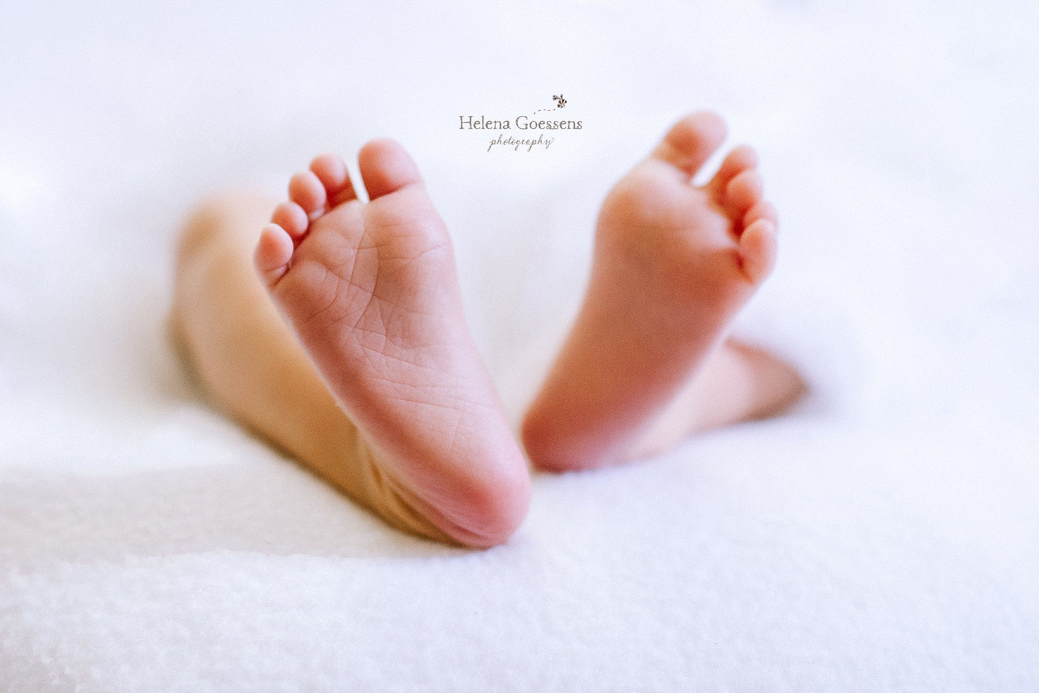Helena Goessens Photography captures baby feet during at home lifestyle newborn session