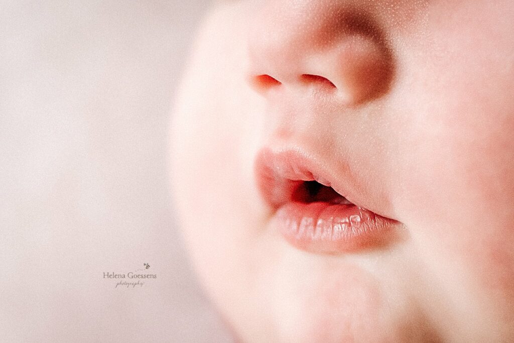 baby's lips during newborn photos 