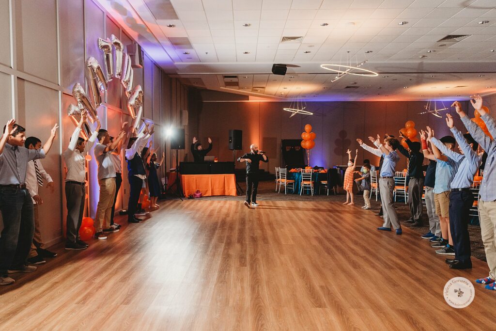 dance party during Newton MA Bar Mitzvah 