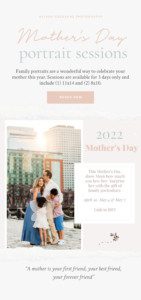MOTHER'S DAY SESSIONS by Helena Goessens Photography