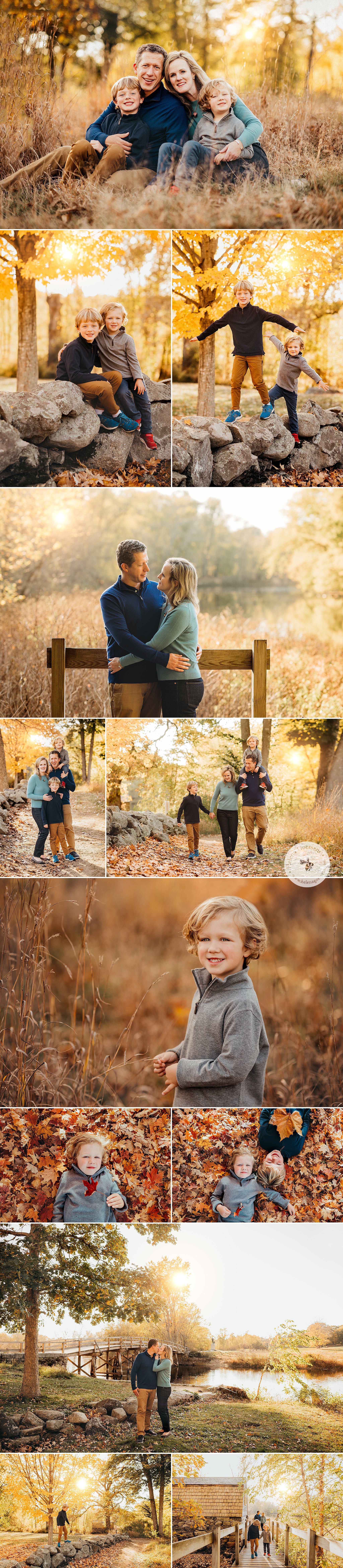 Fall Family Portraits with Newton Family Photographer at The Old Manse photographed by Helena Goessens Photography