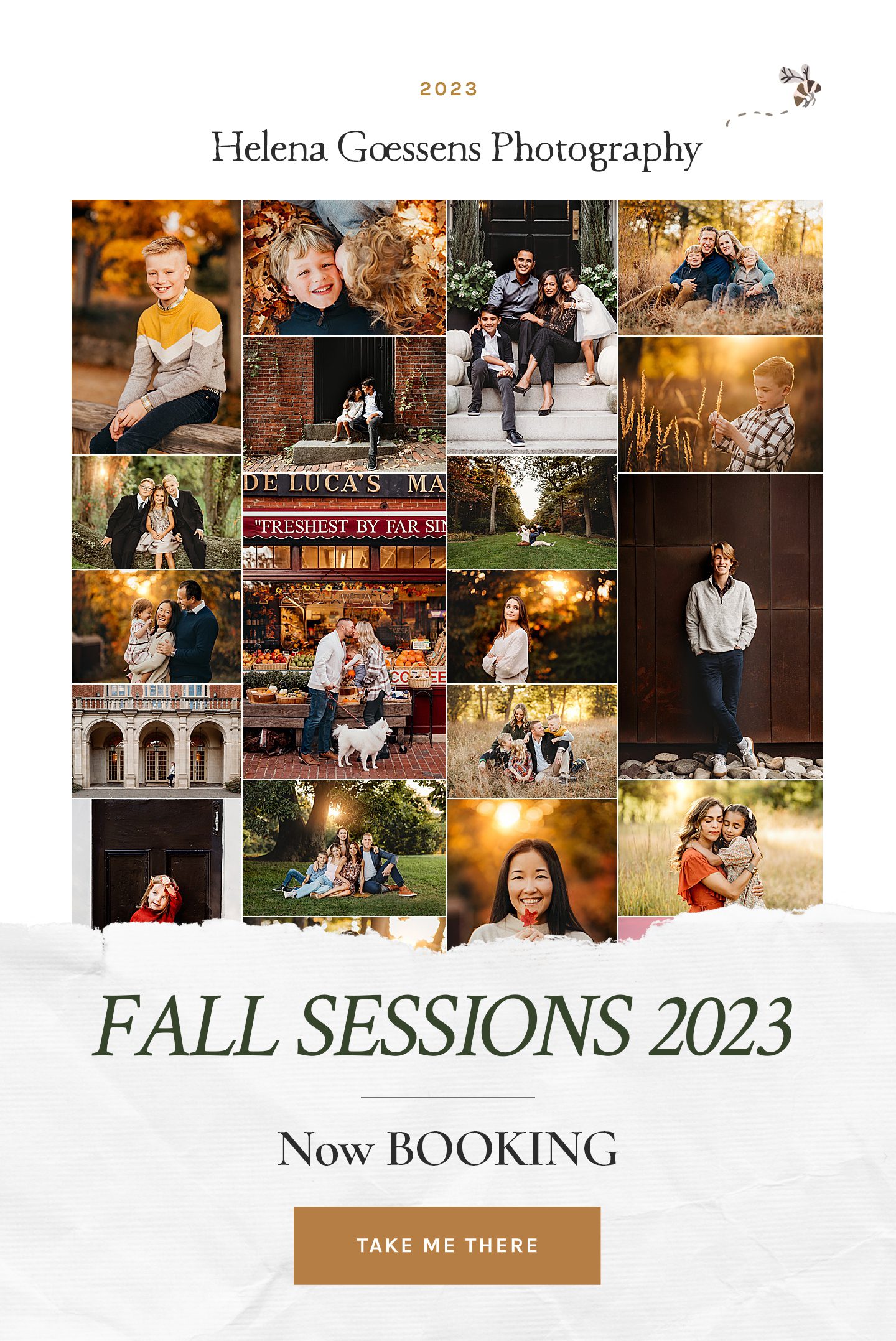 Fall family portrait sessions in Boston MA with Helena Goessens Photography in fall 2023