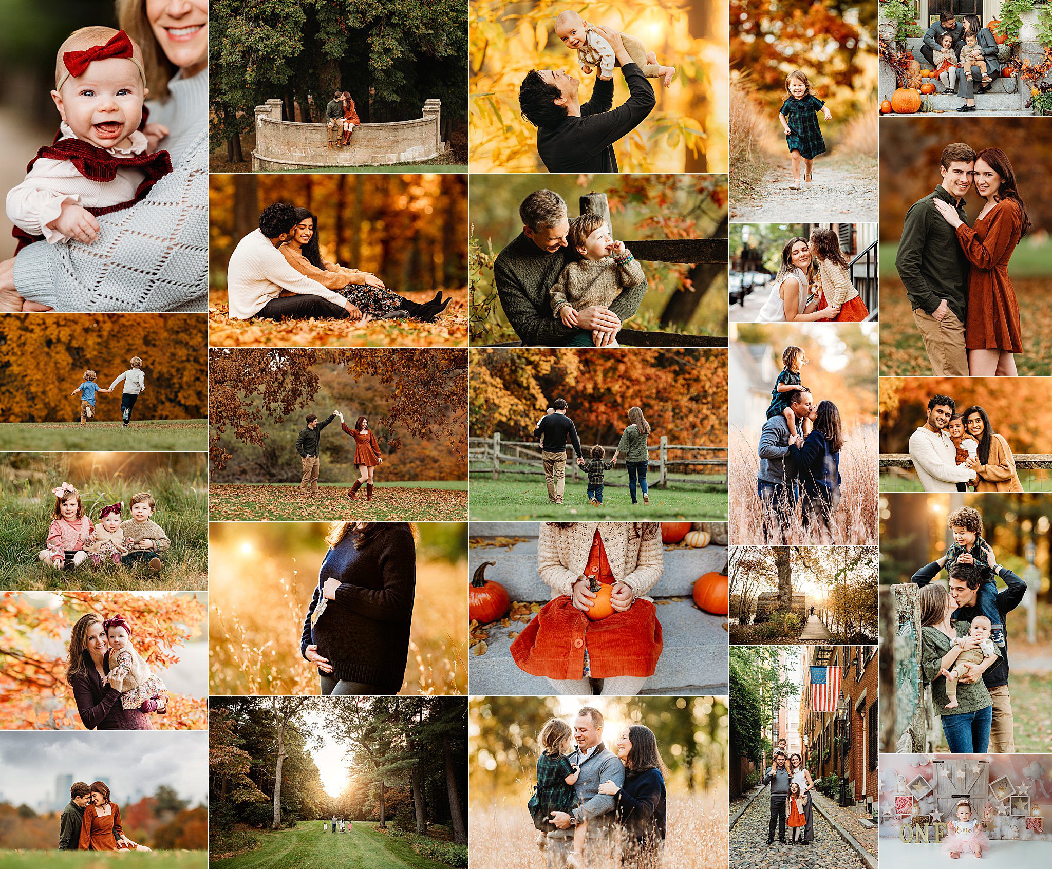 Boston Newborn and Family Photographer Helena Goessens Photography recaps 2023 fall season with family portraits 